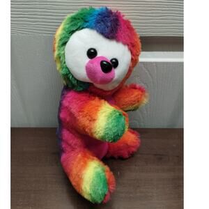 A&A Global Rainbow Sloth 2022 Plush Stuffed Animal Toy 9"